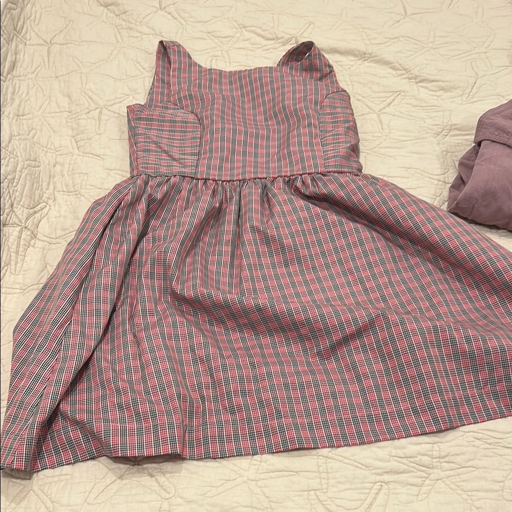 Checked Plaid Zip Up 100% Cotton 50’s Pinafore